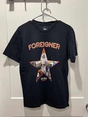 Foreigner Texas Star Graphic Tee - Black